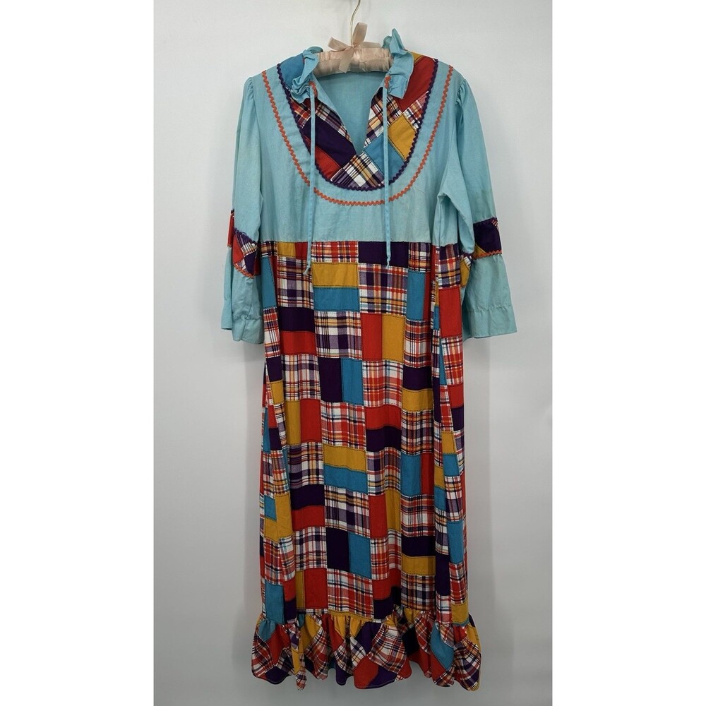 Vintage Periphery Unbranded Patchwork Peasant Max… - image 3